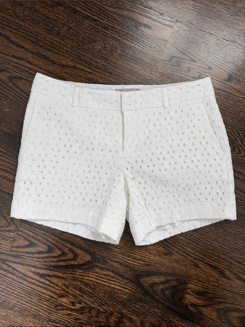 Banana Republic White Eyelet Shorts
